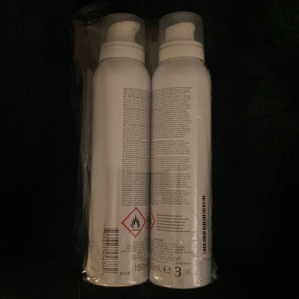 Unite Texturiza Finishing Foam Soft Tousled texture 2 included New in package
